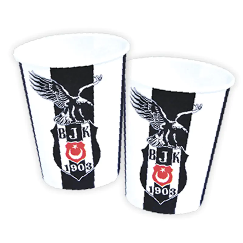 Beşiktaş Lisanslı Karton Bardak 8 Adet