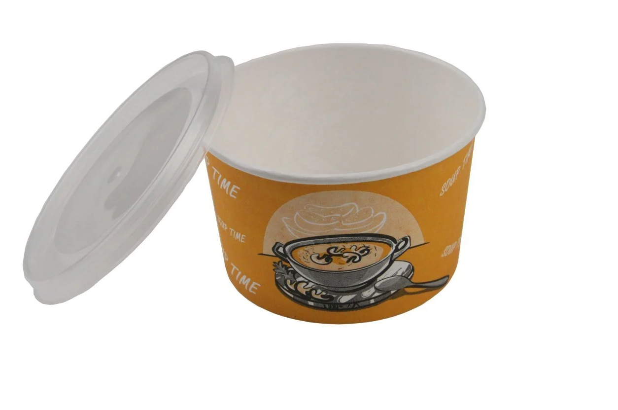 KARTON ÇORBA KASESİ KAPAKLI 16 Oz 25 ADET