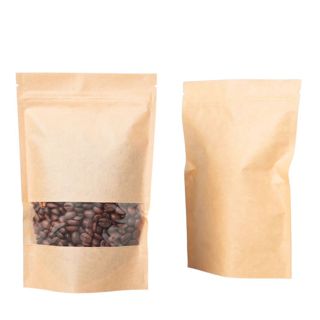 Kraft Pencereli Kilitli Doypack 11*18,5*7 10 Adet