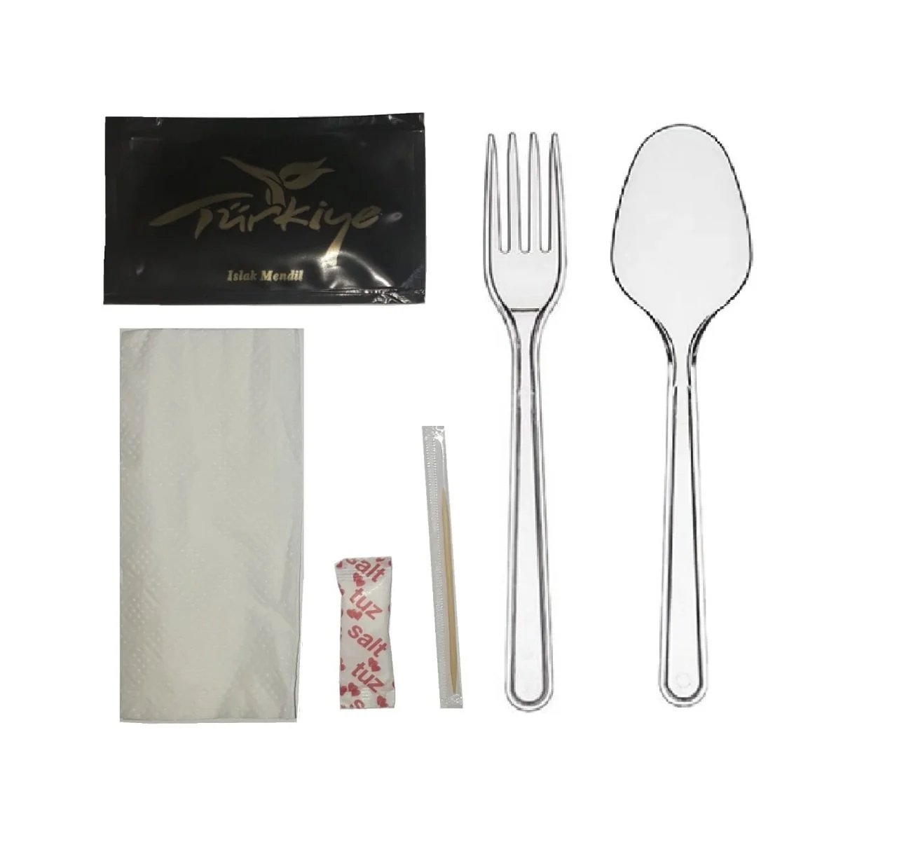 Plastik Çatal - Kaşık Lüks Set 100 Adet