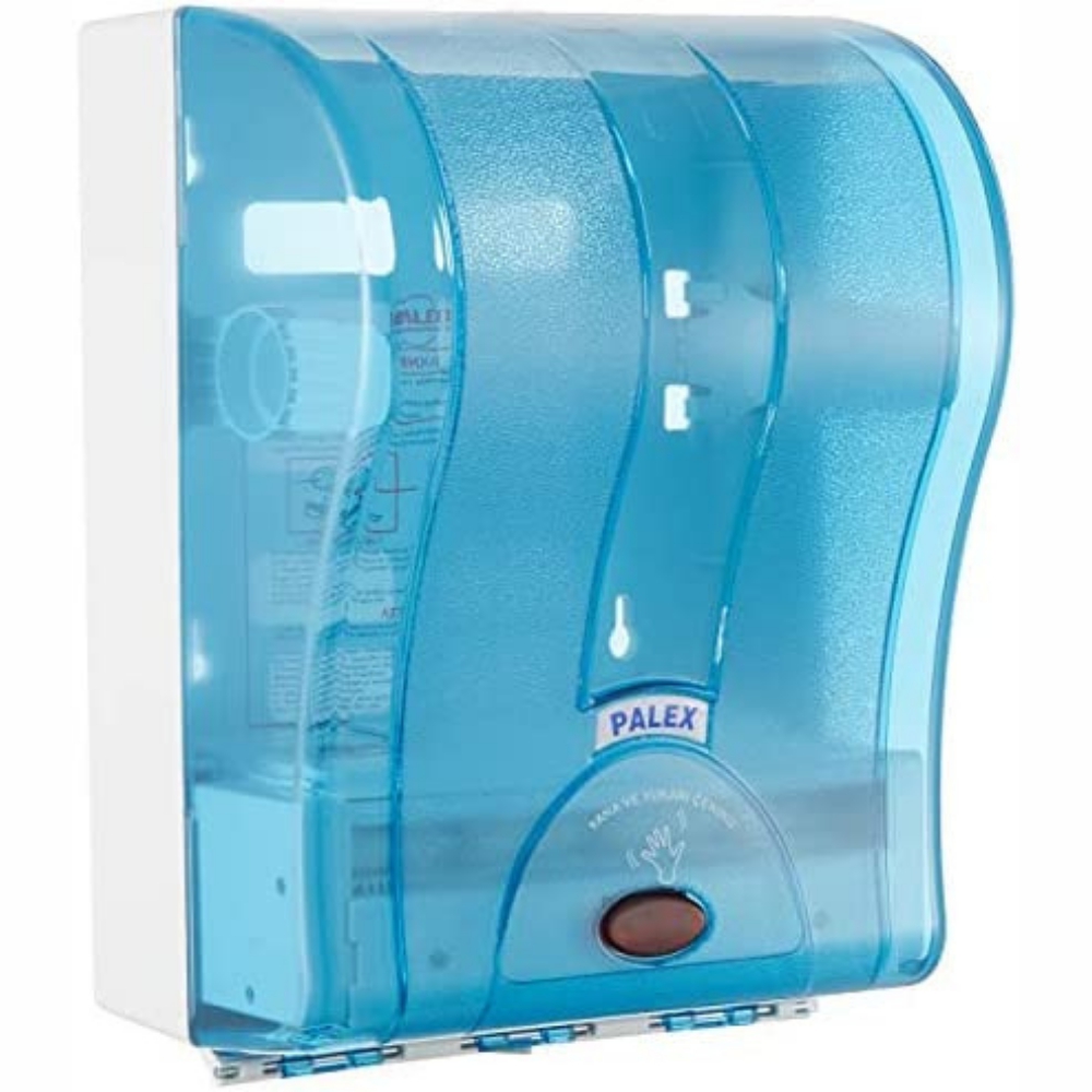 PALEX PRESTİJ OTOMATİK KAĞIT HAVLU DİSPENSERİ 21CM ŞEFFAF MAVİ