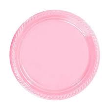 PEMBE PLASTİK TABAK