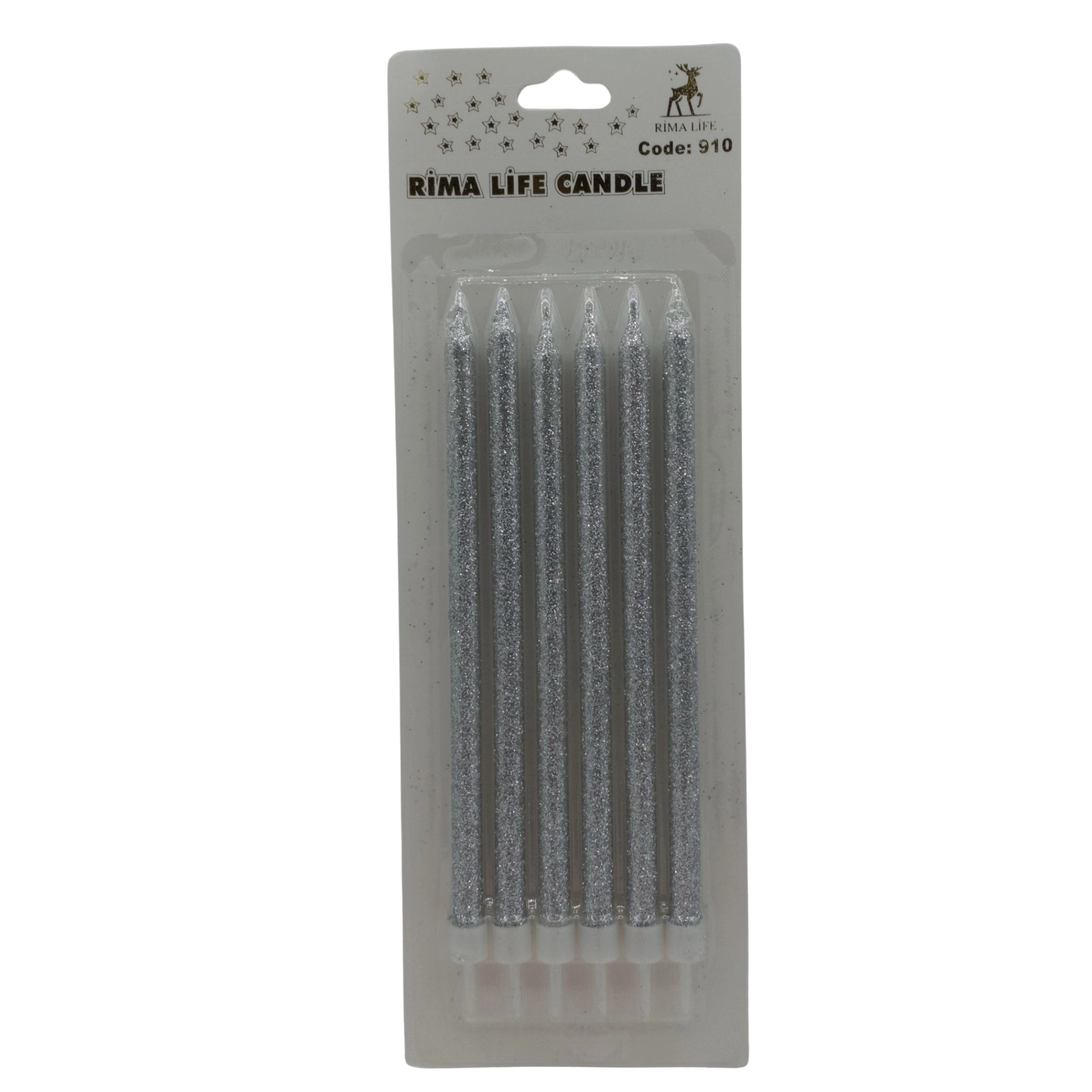 Rima Life Candle Gümüş Simli Doğum Günü Mumu