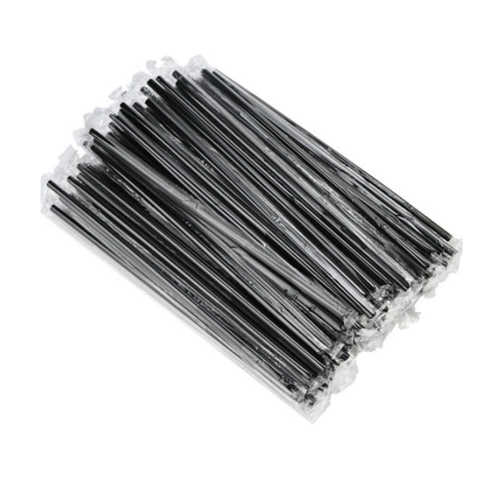 Siyah Frozen Pipet Düz Jelatinli 100 Adet