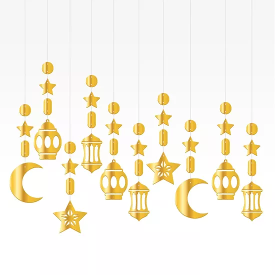 3D Tavan Süs Ramazan Gold 10’Lu