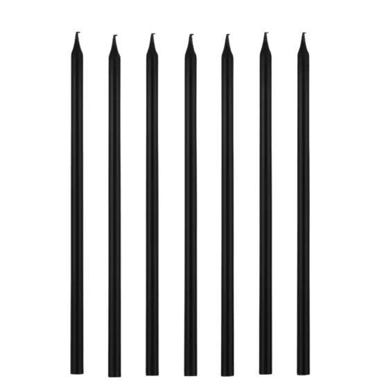 20 Cm Siyah Pasta Mumu 7 Adet