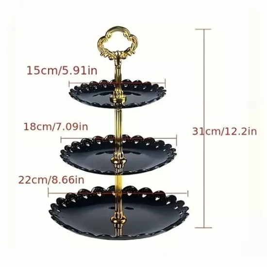 Plastik Kek Standı | Siyah |