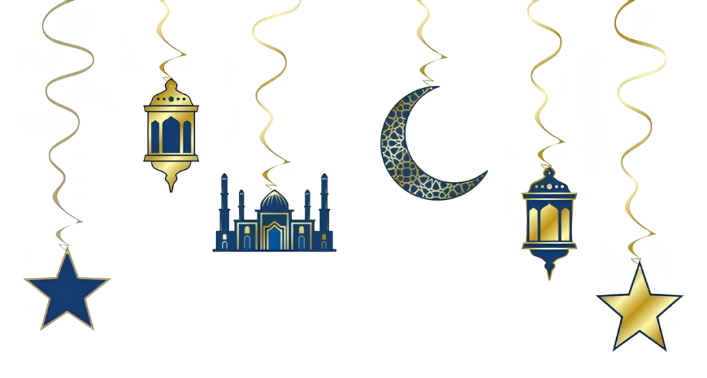 Ramazan 6’lı Sarkıt Süs | Altın Varaklı |