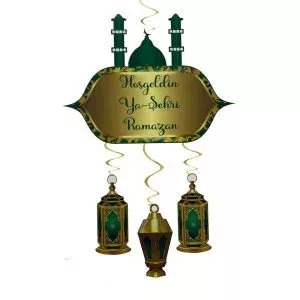 Hoş Geldin Ya Şehri Ramazan Yeşil Tavan Süsleme