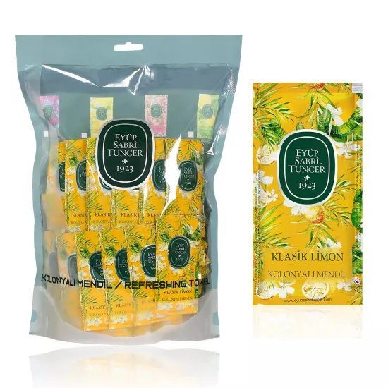 Eyüp Sabri Tuncer Klasik Limon Kolonyalı Mendil 150’li (Küçük Boy)