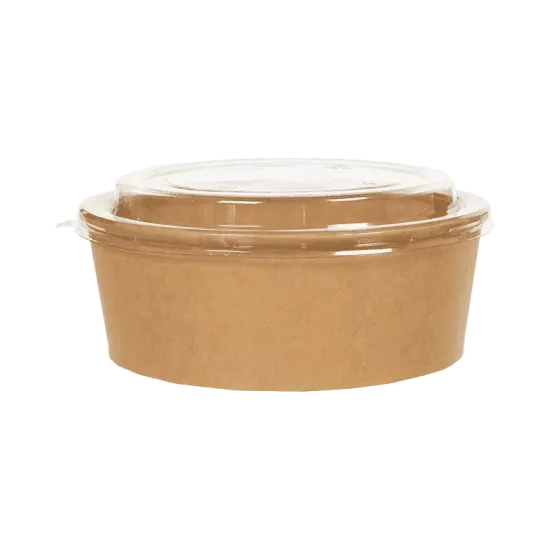 Kraft Karton Salata Kasesi Kapaklı 1100cc 50 Adet
