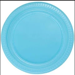 BEBEK MAVİSİ PLASTİK TABAK 22cm