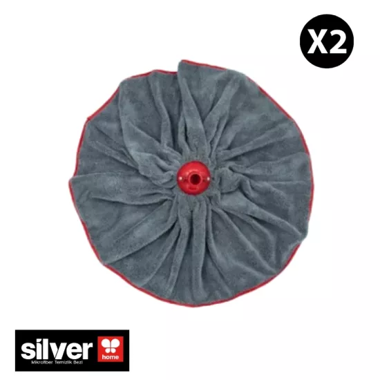 Silver Home Mikrofiber Mop Bezi 55x105 cm 265 GSM 2’li | Süper Emici Temizlik Mop Bezi