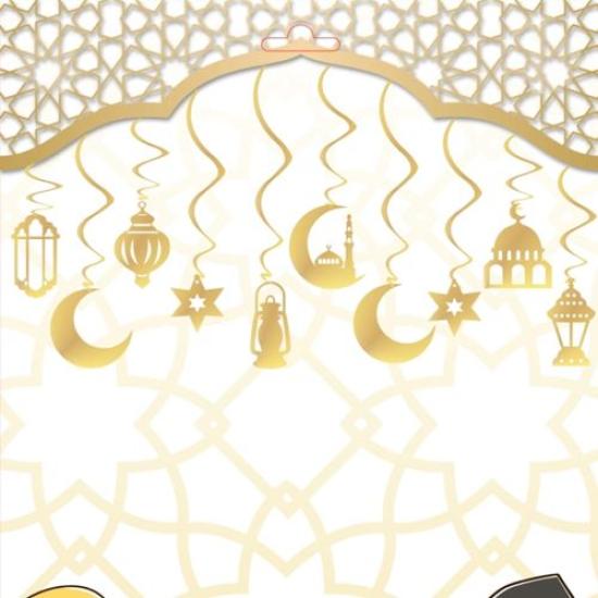 3D Ramazan Sarkıt Süs Gold 10’Lu