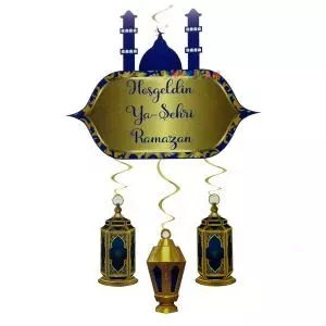 Hoş Geldin Ya Şehri Ramazan Mavi Tavan Süsleme