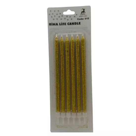 Rima Life Candle Altın Simli Doğum Günü Mumu
