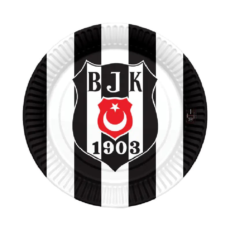 Beşiktaş Lisanslı Karton Tabak 8 Adet