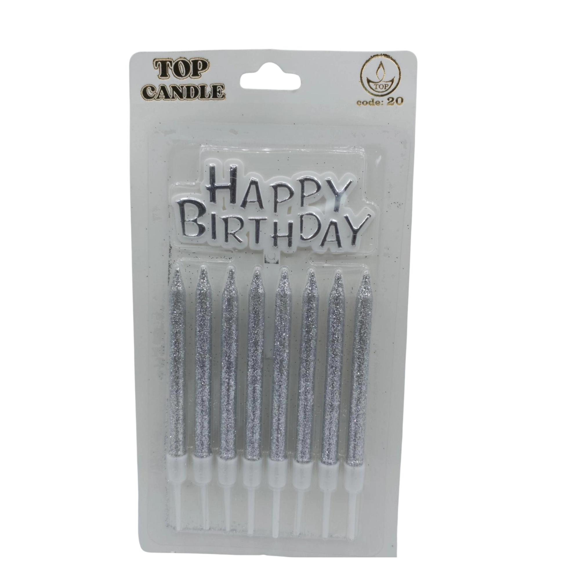 Top Candle Gümüş Simli Doğum Günü Mumu